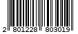 Γραμμωτός κωδικός 2801228803019