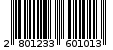 Γραμμωτός κωδικός 2801233601013
