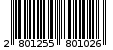 Γραμμωτός κωδικός 2801255801026