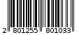 Γραμμωτός κωδικός 2801255801033