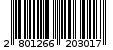 Γραμμωτός κωδικός 2801266203017