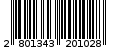 Γραμμωτός κωδικός 2801343201028