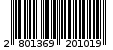 Γραμμωτός κωδικός 2801369201019