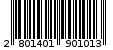 Γραμμωτός κωδικός 2801401901013