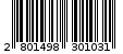 Γραμμωτός κωδικός 2801498301031