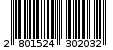 Γραμμωτός κωδικός 2801524302032