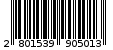 Γραμμωτός κωδικός 2801539905013