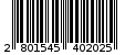 Γραμμωτός κωδικός 2801545402025