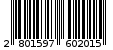 Γραμμωτός κωδικός 2801597602015