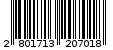 Γραμμωτός κωδικός 2801713207018