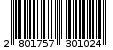 Γραμμωτός κωδικός 2801757301024