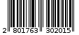 Γραμμωτός κωδικός 2801763302015