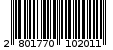 Γραμμωτός κωδικός 2801770102011