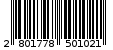 Γραμμωτός κωδικός 2801778501021