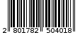 Γραμμωτός κωδικός 2801782504018