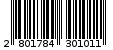 Γραμμωτός κωδικός 2801784301011