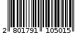 Γραμμωτός κωδικός 2801791105015