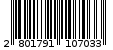Γραμμωτός κωδικός 2801791107033