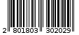 Γραμμωτός κωδικός 2801803302029