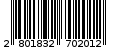 Γραμμωτός κωδικός 2801832702012