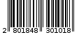 Γραμμωτός κωδικός 2801848301018