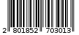 Γραμμωτός κωδικός 2801852703013
