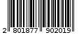 Γραμμωτός κωδικός 2801877902019