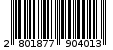 Γραμμωτός κωδικός 2801877904013