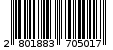 Γραμμωτός κωδικός 2801883705017