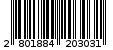 Γραμμωτός κωδικός 2801884203031