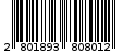 Γραμμωτός κωδικός 2801893808012