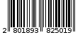 Γραμμωτός κωδικός 2801893825019
