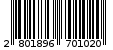 Γραμμωτός κωδικός 2801896701020