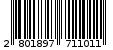 Γραμμωτός κωδικός 2801897711011