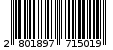 Γραμμωτός κωδικός 2801897715019