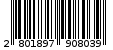 Γραμμωτός κωδικός 2801897908039