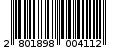 Γραμμωτός κωδικός 2801898004112