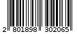 Γραμμωτός κωδικός 2801898302065