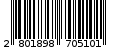 Γραμμωτός κωδικός 2801898705101