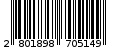 Γραμμωτός κωδικός 2801898705149