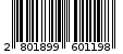 Γραμμωτός κωδικός 2801899601198