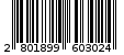 Γραμμωτός κωδικός 2801899603024