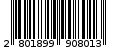 Γραμμωτός κωδικός 2801899908013