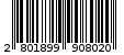 Γραμμωτός κωδικός 2801899908020