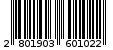 Γραμμωτός κωδικός 2801903601022