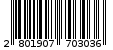 Γραμμωτός κωδικός 2801907703036