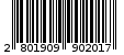 Γραμμωτός κωδικός 2801909902017