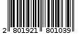 Γραμμωτός κωδικός 2801921801039