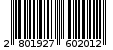 Γραμμωτός κωδικός 2801927602012