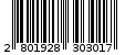 Γραμμωτός κωδικός 2801928303017